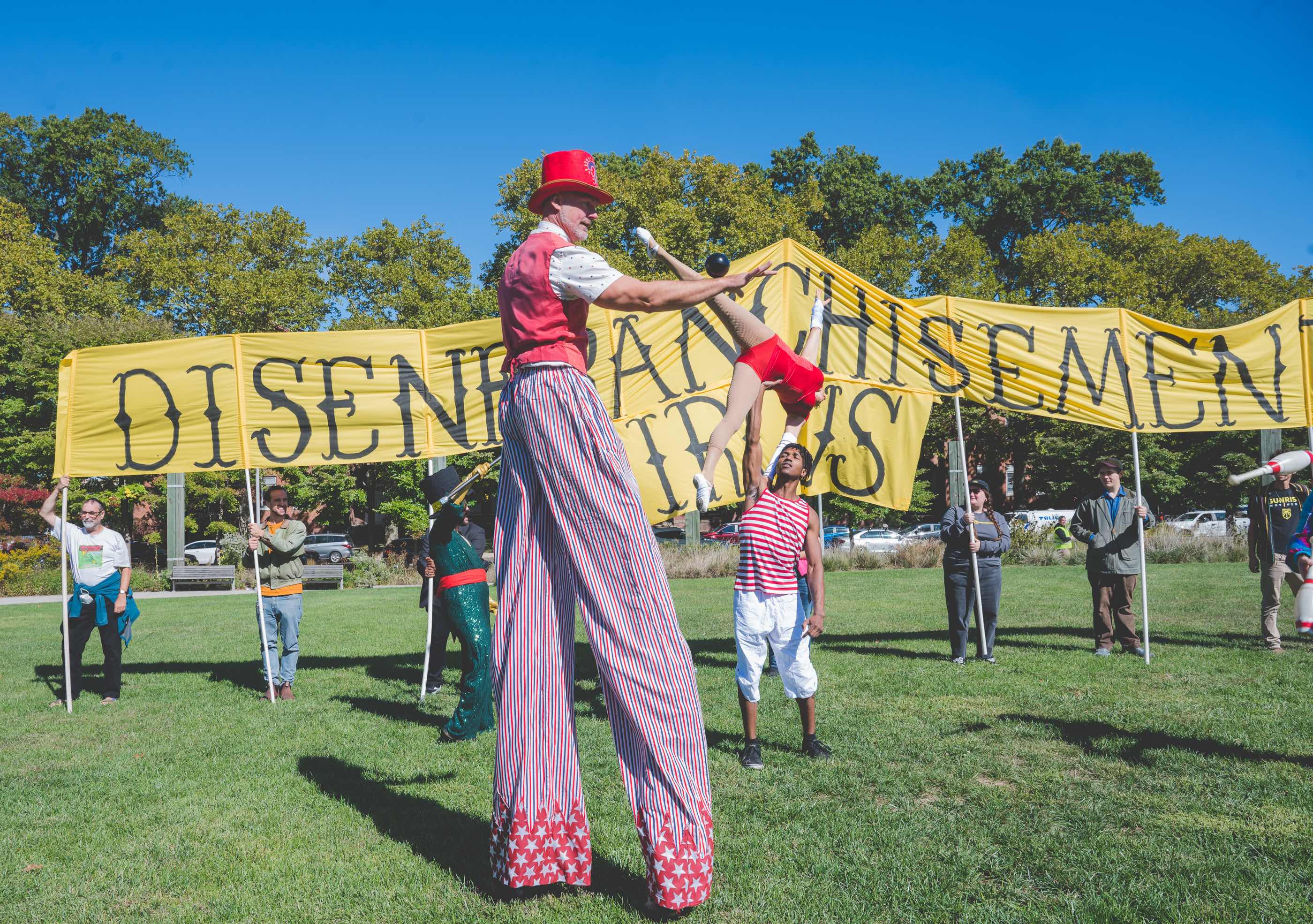 a photo shows the disenfranisemtn circus 